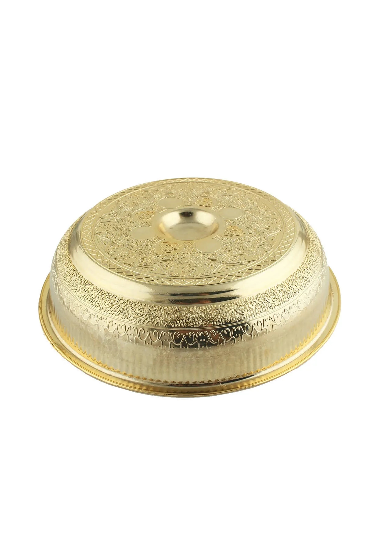 Osmanlı%20Motifli%20Ağır%20İşlemeli%20Döküm%20Metal%20Hamam%20Tası%2020%20Cm%20Gold%20Renk